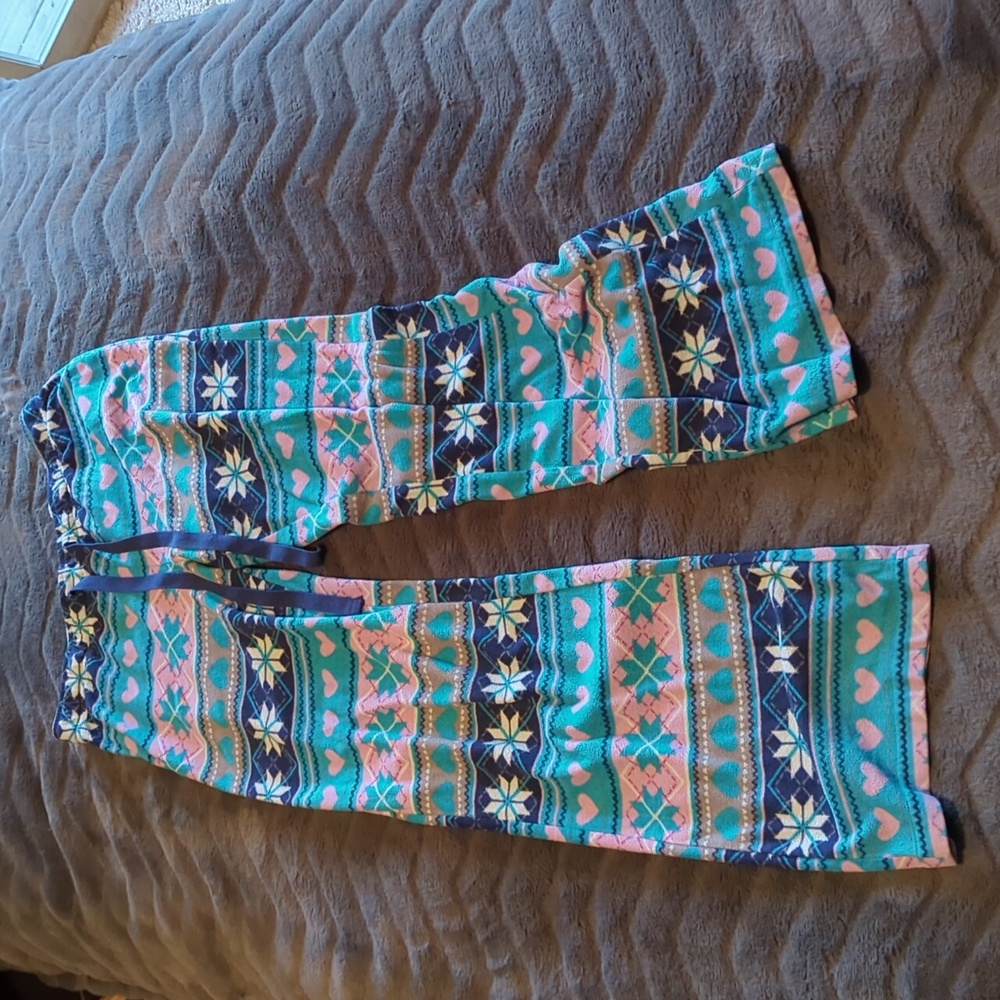 Kohl's SO Women's Medium Blue and Pink Pajama bottom